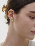 Ice Block Silver One-Touch Earrings S
