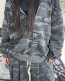 Ruhen Camo Two Way Hooded Zip-Up