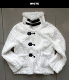 Black Belt Cozy Fur Jacket