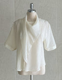 Dier Scarf Tie Short Sleeve Blouse