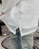 Kudeu mesh long sleeve knit