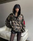 Roho Numbering Patch Overfit Hooded Zip-Up