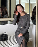 Watte Herringbone Check H-Line One Piece