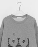 [unisex] Panpio Embroidered Stripe Layered Sweatshirt