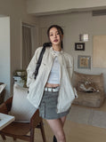 Vintage Fall-Up Cargo Mini Skirt