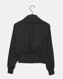 pelo zipper pocket slim cotton zip-up