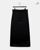 [Brushed] Withy Banding Strap Pile Long Skirt