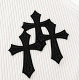 Cross Patch Ribbed Sleeveless