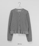 Memini Frill Dot Round Cardigan