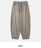 Fit String Banded Balloon Denim Pants