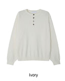 Revved henley neck knit