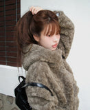 Elu Fluffy Button Jacket