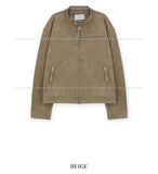 Suede strap racer jacket