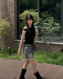 Fuse Ribbon Strap Off Shoulder T-Shirt