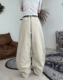 Harkin Pintuck Curved Cotton Pants
