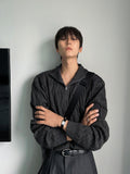 Cable long sleeve knit half zip up ver