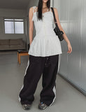 Glare pleated bustier one-piece