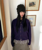 Dean Two Button Round Neck Wool Cardigan