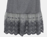 Nohi Rib Long Layered Lace Sleeveless