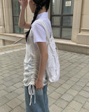 Redo Strap Blue Wide Pants