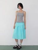 POP BUTTON MIDI SKIRT
