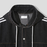 Fran Track Hooded Denim Shirt