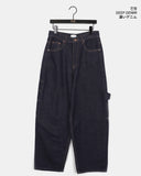 [Non-fade] Opt Union Jack Carpenter Wide Raw Denim Pants