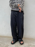 Layered Gosi nylon wide pants