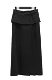 Reme Wrap Belt Layered Skirt