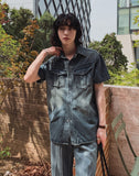 Terne pocket washing denim shirt