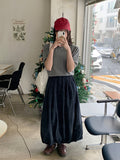 Moei round wool short sleeve knit