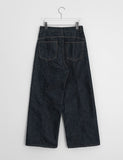 Pellet Stitch Cut Raw Denim Wide Pants