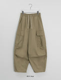 [Unisex] Tedens Curved Banding Cargo Wide Pants
