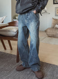Quarty twisted incision denim