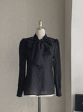 Marina Ribbon Tie Blouse