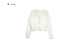 Lizu Delicate V-Neck Crop Cardigan