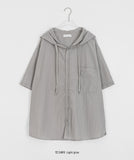 [unisex] Melter Summer Nylon Hood Short Sleeve Shirt