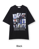 Border printed short-sleeved T-shirt
