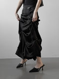 Glopin Drape Satin Skirt