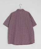 [BAONHAUS] Kinens Over Check Short Sleeve Shirt