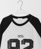 [unisex] Langen color matching number over short sleeve tee
