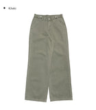 Rixer Khaki Bijo Long Wide Pants