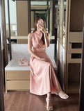 Cheline high neck sleeveless strap long one piece