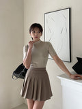 Log Pleated Bandng Skirt