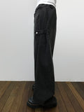 [UNISEX] SIDE BUTTON BALLOON DENIM