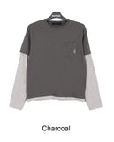 The N Embroidered Pocket Layered Tee