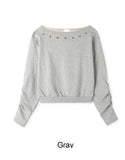 Kane Star Off-Shoulder Sweatshirt
