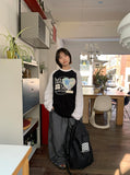 [unisex] Oiko printing color matching raglan long sleeve tee