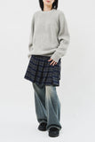 (W) Mitz Checked Pleats Skirt