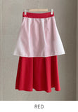 Posh Pin Tuck Flare Banding Long Skirt